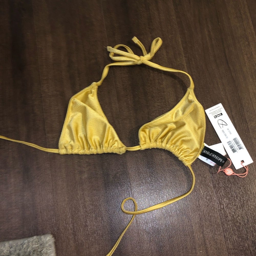 MINKPINK Yellow bikini top